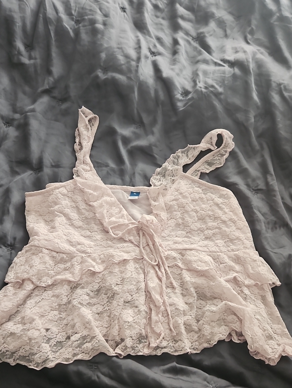 Old Navy Lilac Lace Ruffled Cami Tank